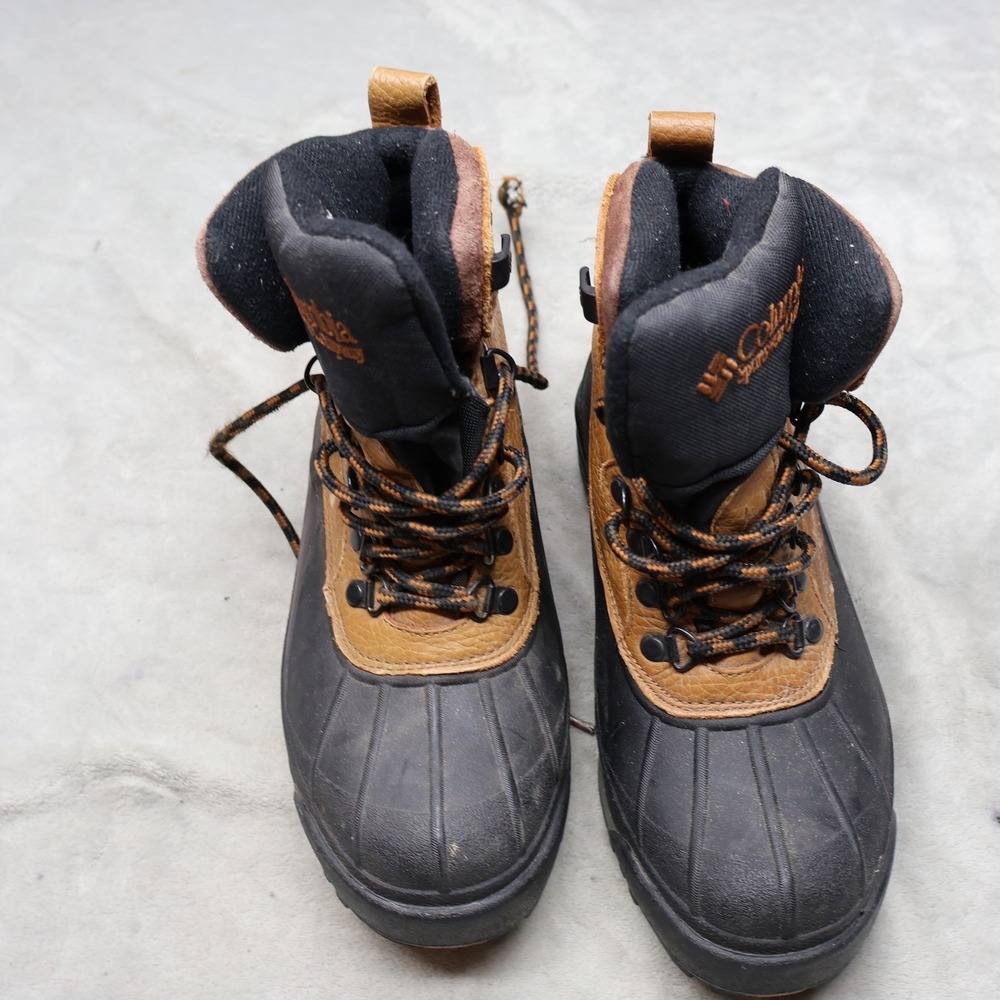 Columbia Womens 9.5 Boots Brown Bugabootoo High Snow Winter Insulated Rugged